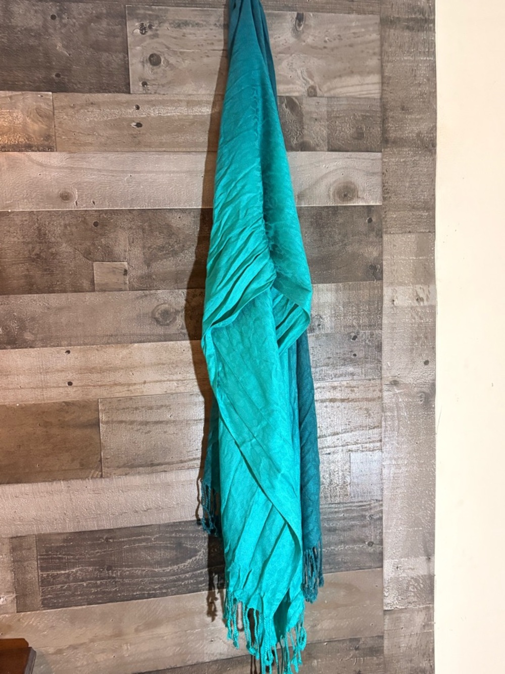 Turquoise Lightweight Bath Wrap Scarf - Unbranded